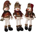 2152160ec Unbranded Christmas Center Piece Plush Snowmen Shelf Sitters 0687293218178