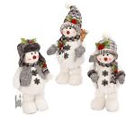 2356200ec Unbranded Assorted Plush Standing Snowmen Figurines Polyester Set 0687293424937