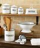 57200113 Unbranded Farmhouse Canisters Counter Tea Coffee Sugar Colander Rustic Utensil