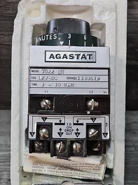 12v-dc Agastat 7022qh Timing Relay 3-30 Minute New Fast Shipping