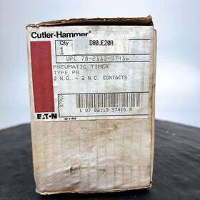 D80je20a Cutler-hammer Eaton Pneumatic Time Delay Relay New 2no 2nc Type Pn
