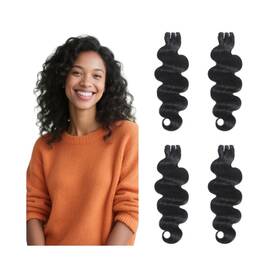Jj-k2qg-ijb7 Dahong Hair 12a Human Bundles 14 Inch Body Wave 100% Un... Fast Ship