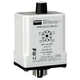 24en98 Dayton Time Delay Rlay 12vdc 10a Dpdt 0.01 Sec