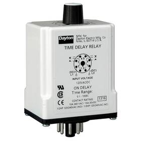 24ep21 Dayton Sinfuntimedelayrelay 240vac 8pins