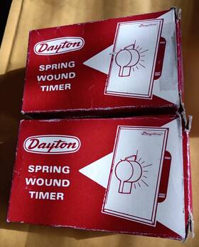 2e270b Dayton New Nos Vintage 60 Min Spring Wound Timer With Hold Feature Usa