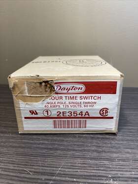 2e354a Dayton Single Pole Throw 24 Hour Dial Time Switch 125v 60hz Nos