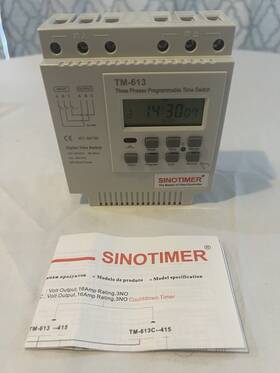 Tm-613 Digital Sinotimer 3 Phase Timer Relay Switch Weekly Programmable 380v