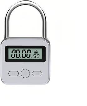 Enajucy 726084207967 Metal Timer Lock Electronic Time Padlock 99 Hours Max Timing With Lcd