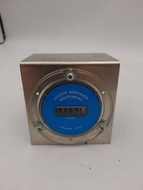 106111 Fourth Dimension Instrument Hour Meter 120v 60 Hz Model # Used And Working