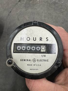 6651k17p1 Ge Vintage General Electric Hour Meter 120v