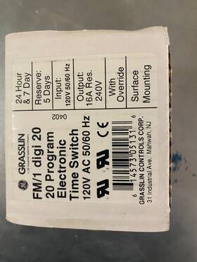 Gr Sslin 614573051316 Grasslin Fm/1 Digi 20 Program Electronic Time Switch