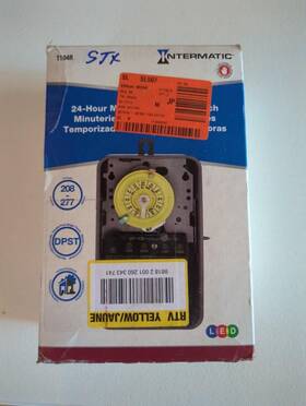 T104r Intermatic 313091732744 Dpst 24-hour Mechanical Time Switch 208-277v Indoor/outdoor