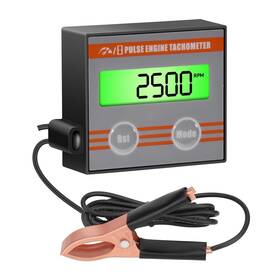 Leomaunyx 737879711583 Digital Engine Tachometer Inductive With Clip - Mini Tach Gauge Hour Met