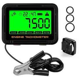 Leomaunyx 737879712283 Digital Engine Tachometer And Hour Meter Mini Tach Gauge With Clip Backlight