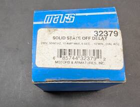 32379 Mars Solid State Off Relay 230v 50/60hz 10amp Max 6 Sec To 10 Min Dial Adj
