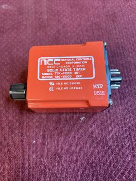 T1k-180000-461 Nat Onal Controls Corp Ncc National Solid State Timer Model T1k-18000-461 180-18000 Sec