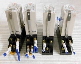 03y9y4 Omron H3y-2 Timer 24vdc 60s 5a Resistive With Socket 7a 250v Lot Of 4