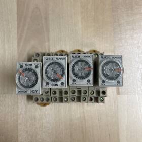 H3y2ac12030s Omron 4x Lot Ofomron Timer And Sockets 2-pole 7a
