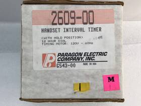 2609-00 Paragon New Interval Timer 12 Hour Dial Hold Position Timing Motor 120v