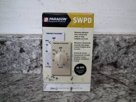 Swpd60m-w Paragon New Swpd 0-60min White Dpdt 20a 120v / 10a 277v Interval Timer
