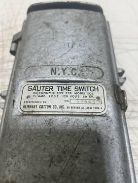 89210 Sauter Vintage Time Switch Astronomic Type Zyb Mod. Sol Made In Switzerland