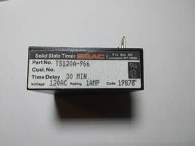 Ts120a-966 Ssac 30 Min Solid State Timer 120vac 1a Part# Ts120a966