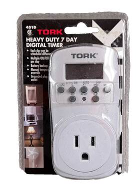 451d Tork Heavy Duty 7 Day Digital Timer Used