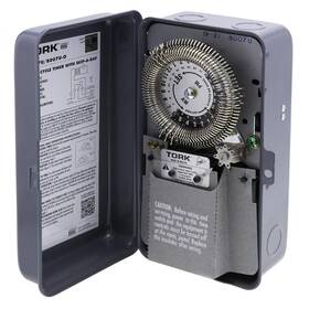 56hn94 Tork 8007u Electromechanical Timer 24 Hr Spdt Metal