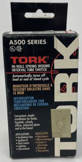 A504hhw Tork Oem In-wall Spring Wound Interval Time Switch Indoor 4 Hours Hold
