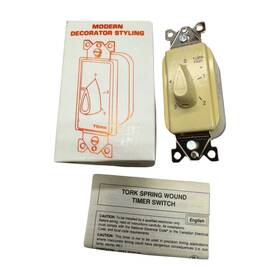 A505m Tork Ivory Spring Wound Interval Timer 0-5 Minutes Free Shipping