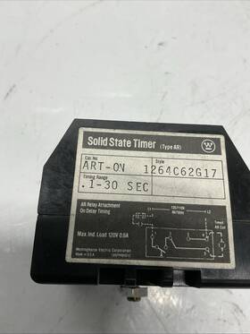 1264c62g17 Westinghouse Art-on Solid State Timer 1-30 Sec. Range 1264c62g17. W-550