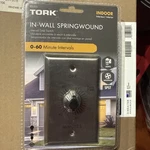 Tork In-wall Interval Timer Switch Stainless Steel Spring Wound RFF60M Silver. Fixed Price $18.99.