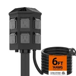 Outdoor Power Strip Waterproof, 24 Hour Mechanical Timer, 6 Ft Extension Cord.... Fixed Price $30.20.