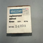 New - Original Box Mallory Repalacement Defrost Timer 34893. Fixed Price $14.99.