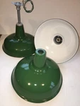 1-1940S Goodrich 16" Porcelain Industrial Green Barn Light Vintage Gas Station. Fixed Price $295.00.