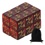 12PCS Magic Dice Counters Acrylic D6 Life Token Set Red & Black. Fixed Price $20.15.