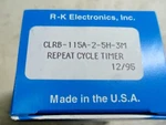 Rk Electronics CLRB-115A-2-5H-3M Timer. Fixed Price $84.78.