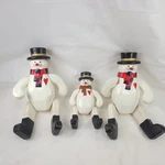 Vintage Wooden Snowman Family Shelf Sitters Holiday Christmas Decor Set Of 3. Fixed Price $26.00.