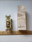 9-SYLVANIA, Ivory Switches 3404-GI 4-WAY No-klik Quiet 15A-120/277V,NOS. Fixed Price $55.00.