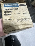 Mallory Defrost Timer 34889. Fixed Price $25.00.