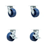 Tool Box Wheel Set 5 Inch Solid Polyurethane Swivel Casters Scc. Fixed Price $242.93.