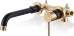 Wall Mount Bathroom Faucet - Black Gold Sink Single Handl. Fixed Price $109.99.