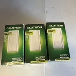 Lot Of 3- Lutron Maestro 600W Multi-location Dimmer Switch White #1501. Fixed Price $39.00.