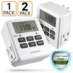 7 Day Digital Lcd Electric Programmable Dual Outlet Plug In Clock Timer Switch. Fixed Price $19.99.