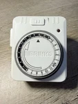 Brinks 42-1020 Mechanical Timer Plug-in Outlet, Rotary Switch, 120V, White. Fixed Price $10.00.