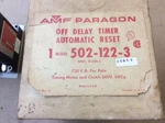 New Paragon Off Delay Timer Automatic Reset 502-122-3 Timing Motor And Clutch. Fixed Price $46.75.