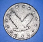 (1916) Flying Eagle Spiel Counter (15 Stars) Bordered Rim Uniface - *73549783. Fixed Price $48.75.