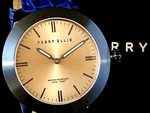 New Perry Ellis Slim Line 42MM Blue Leather Strap Quartz Movement W/ Box And Tag. Fixed Price $39.99.