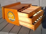 Vintage Industrial Tiffen Camera Counter Top Store Display Cabinet Drawers. Fixed Price $198.00.