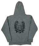 Redington Fly Fishing Old School Hoodie Hooded Sweatshirt Full Zip Gunmetal Larg. Fixed Price $29.99.
